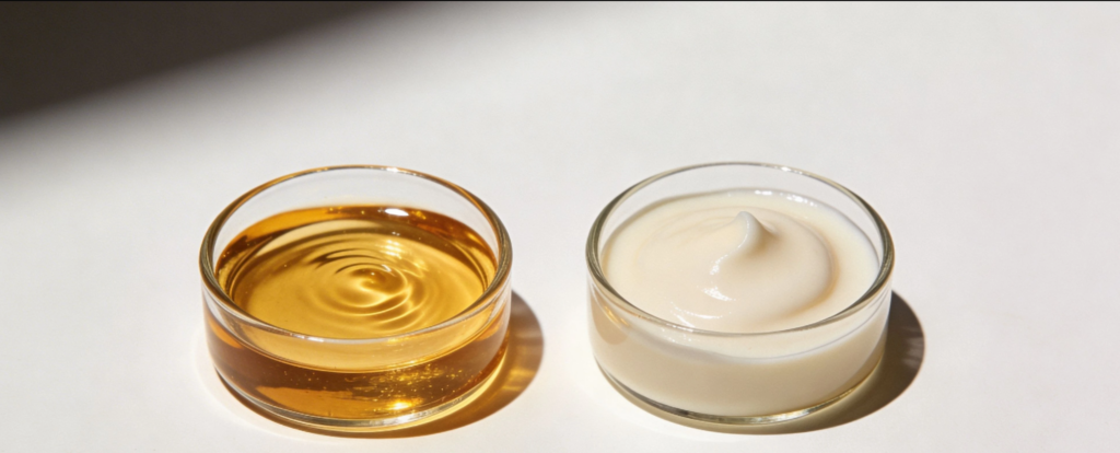 texture huile visage dorée nutrition peau soin naturel