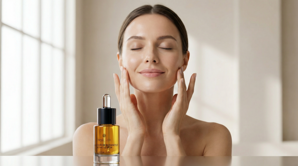 huile visage peau éclat application